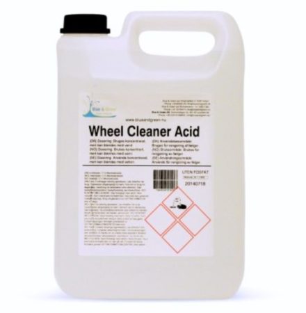 Fælgrengøring Syrebaseret Blue & Green Wheel Cleaner Acid 5 L